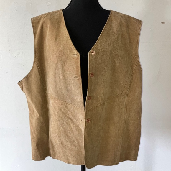 Outbrook Jackets & Blazers - Outbrook Camel tone suede vest